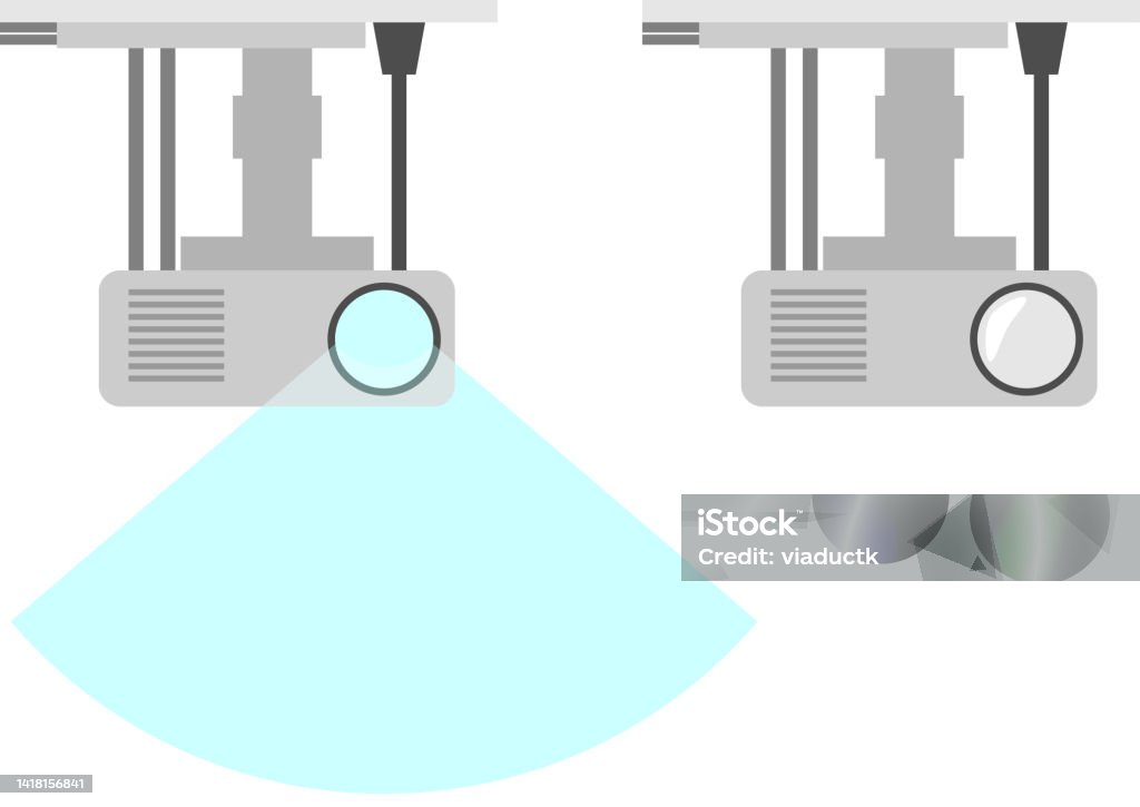 Ceiling Mounted Projector Stock Illustration - Download Image Now ...