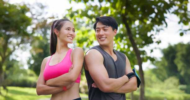 istock asian sport couple prepare running 1418157006
