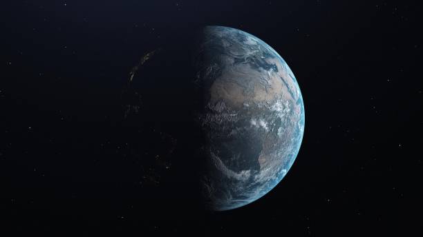 istock Planet Earth from outer space. Realistic transition from night to day. 3d illustration 1418158680