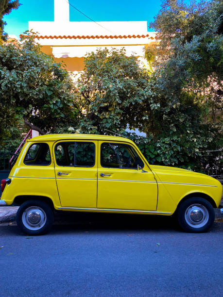 istock Yellow car in the street 1418160882