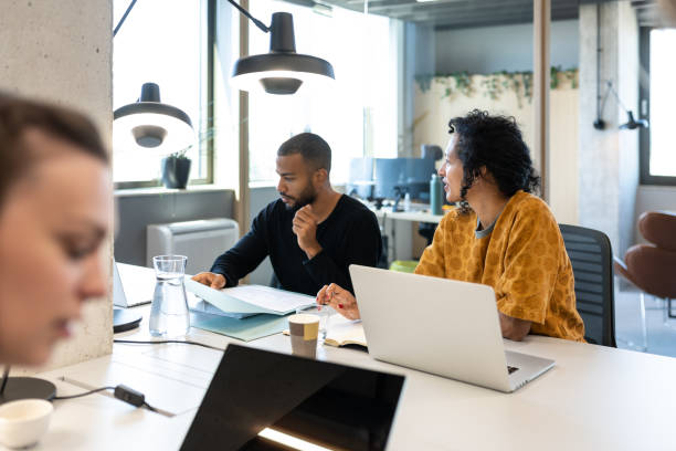 istock Business people working at a modern office 1418163381