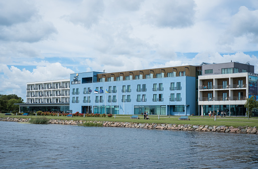 Kuressaare, Estonia - August 8, 2022: Spa, hotel and Meri.