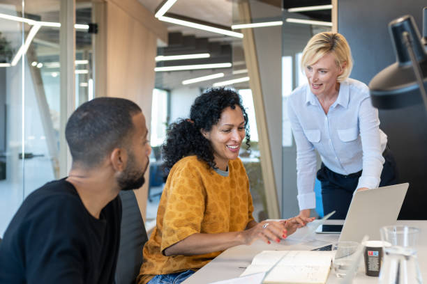 istock Business people working at a modern office 1418163884
