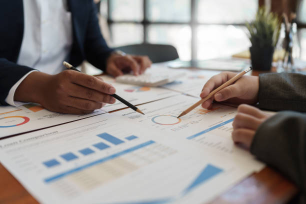 istock Success business team. Business data dashboard analysis by brainstorming 1418164044