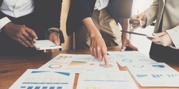 istock Success business team. Business data dashboard analysis by brainstorming 1418164966