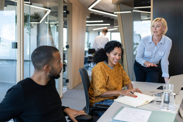 istock Business people working at a modern office 1418170101