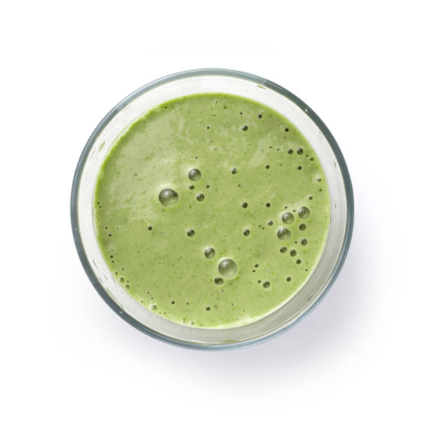 istock Green smoothie detox drink isolated on white 1418172662