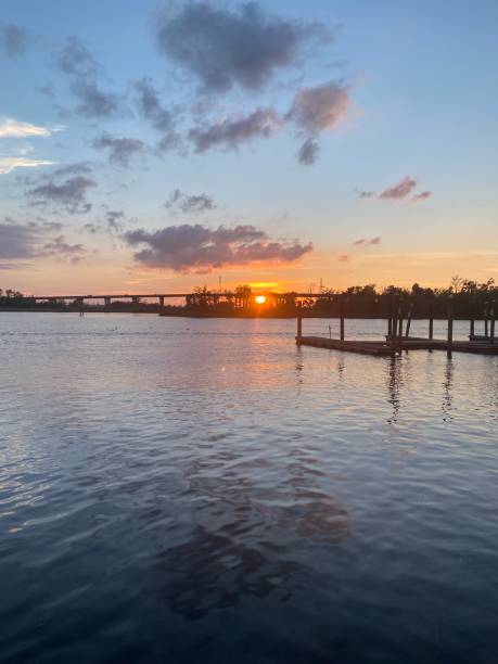 istock Cape Fear River Sunset - Wilmington, NC 1418178448