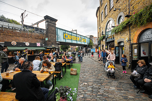 Camden street market in London