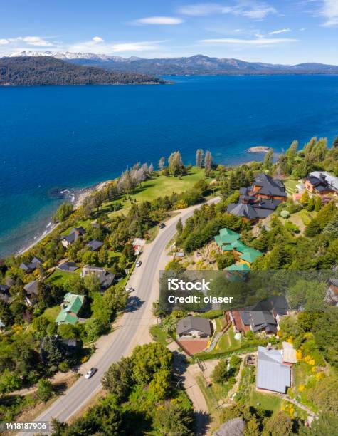 Bariloche And Its Spectacular View Over Lake And Andes Argentina Stock Photo - Download Image Now
