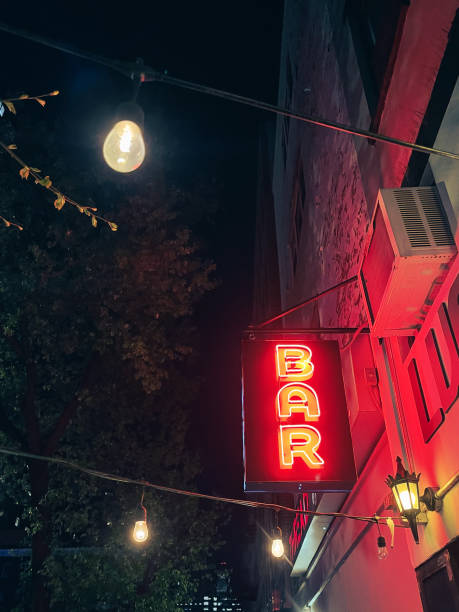 Bar in the Manhattan, New York stock photo