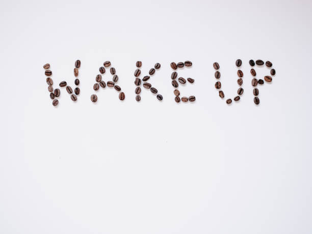 istock Wake up letters from coffee beans 1418197443
