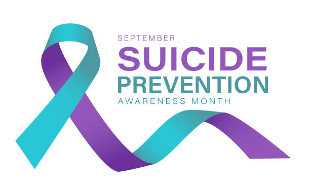 ilustrações de stock, clip art, desenhos animados e ícones de national suicide prevention month, september. banner, holiday, poster, card - social awareness symbol