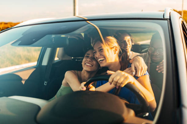 istock Friends Dancing at Car Interior 1418197549