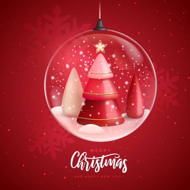 istock Christmas holiday background with realistic 3D plastic Christmas trees. Merry Christmas and Happy new Year greeting card. Vector illustration 1418198966