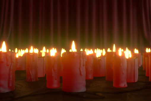 New year candle 3d