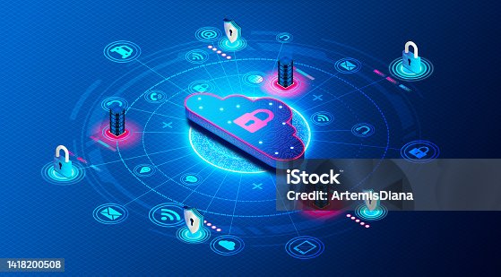 istock IoT Security Concept - Internet of Things Security Software - 3D Illustration 1418200508