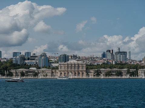 Istanbul, Turkey - August 21, 2022: Istanbul city view from Bosphorus
