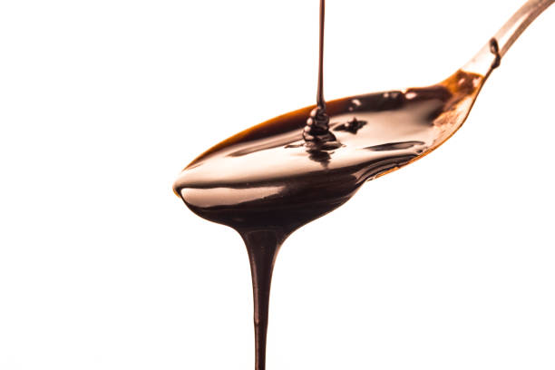 istock Delicious smooth chocolate sauce, flowing chocolate sauce 1418202847