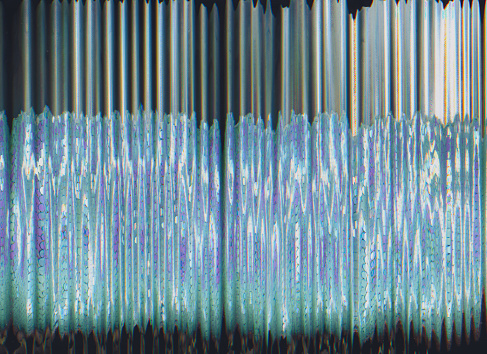 Static noise. Digital glitch texture. Transmission interference. Neon blue purple white black color distortion stripes noise illustration abstract background.