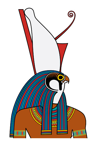 Horus portrait, god of kingship and the sky in ancient Egypt