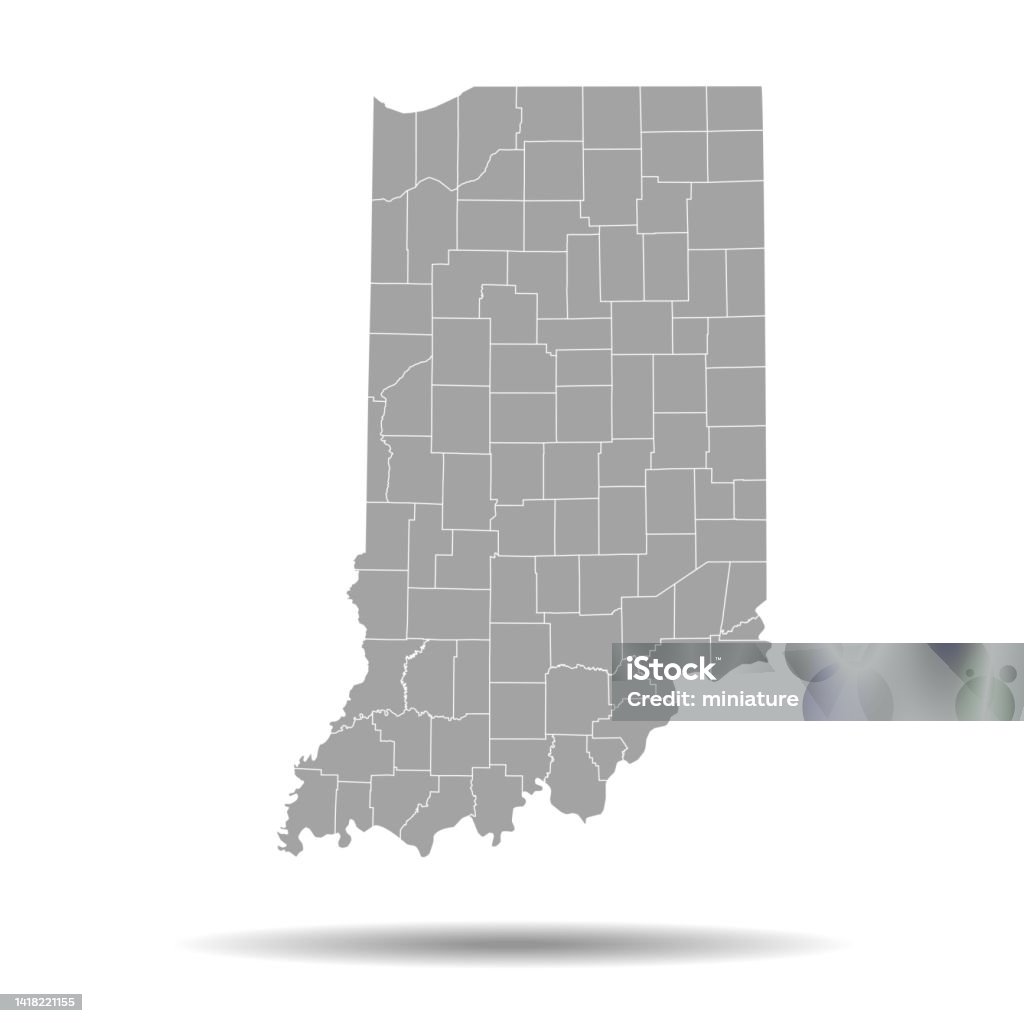 Indianamap Label Less Indiana Map Stock Illustration - Download Image Now - Abstract ...