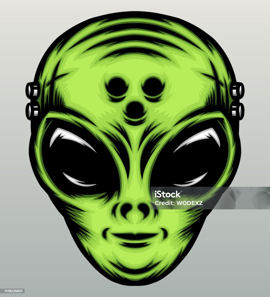Alien Smiling Illustration Stock Illustration - Download Image Now ...
