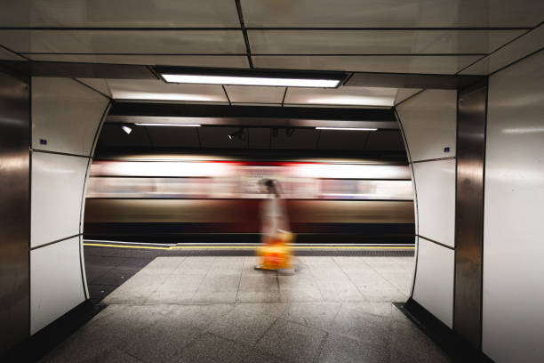 istock Blurred motion of single commuter on city subway network 1418226484