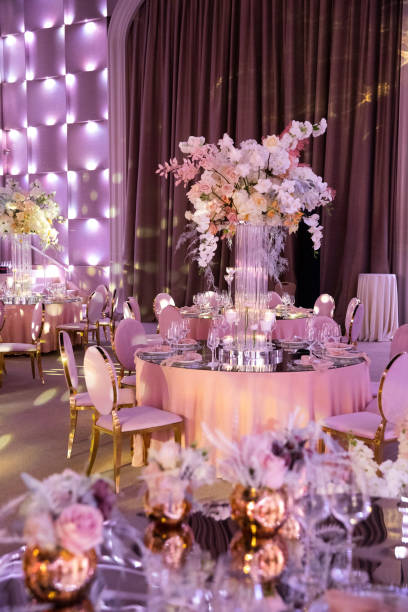 istock Decorated served table for wedding party or other event 1418227443