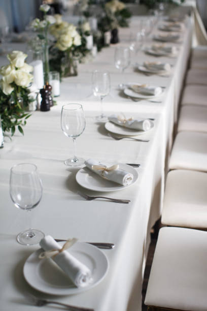 istock Decorated served table for wedding party or other event 1418227450