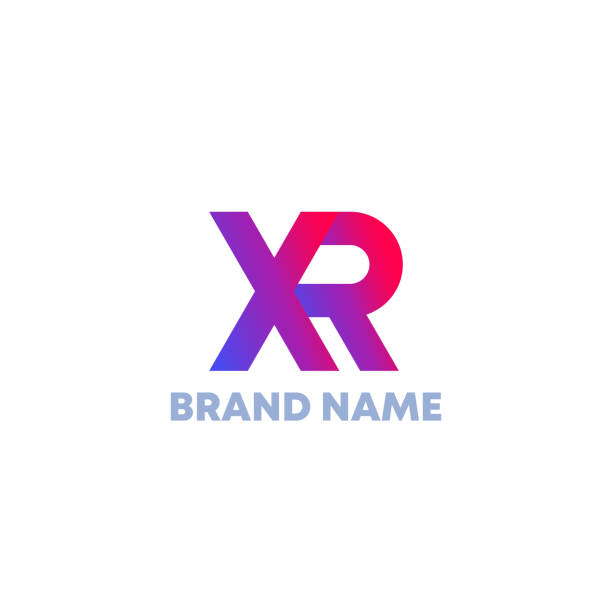 XR letters logo, vector design XR letters logo, vector design extinction rebellion stock illustrations