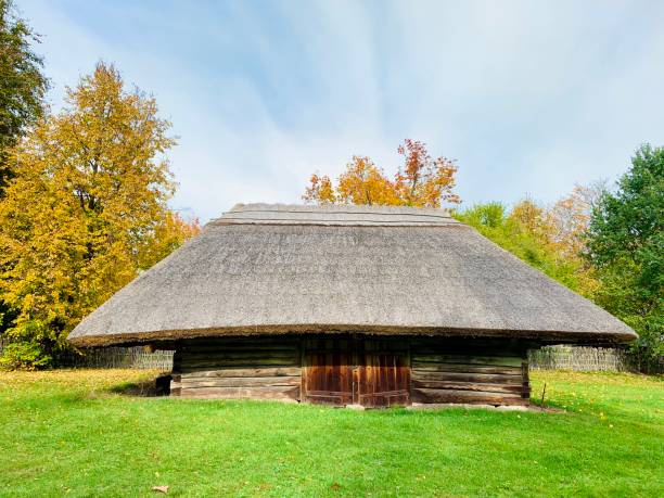 istock Old wooden barn in rural environment 1418237885