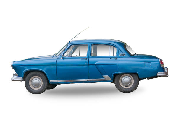 istock Old-fashioned car isolated on white background 1418243143