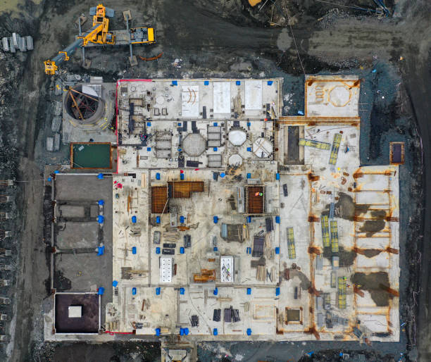 istock aerial view of a industrial construction 1418247291
