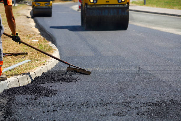 istock Laying new layer of asphalt 1418249025