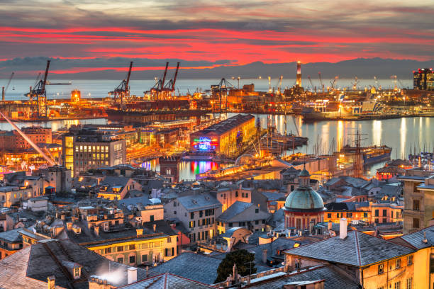 istock Genova, Italy Downtown Skyline on the Port 1418251412