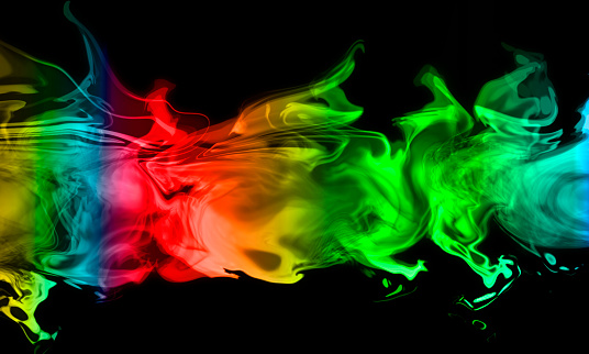 Abstract background of colored smoke