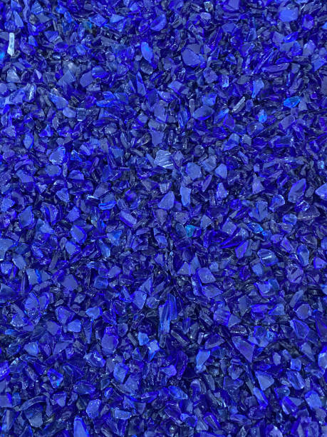 istock Close-up-blue glass stones decoration 1418257995