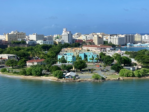 Puerto Rico - Old Town of Saint Juan, view from the sea
