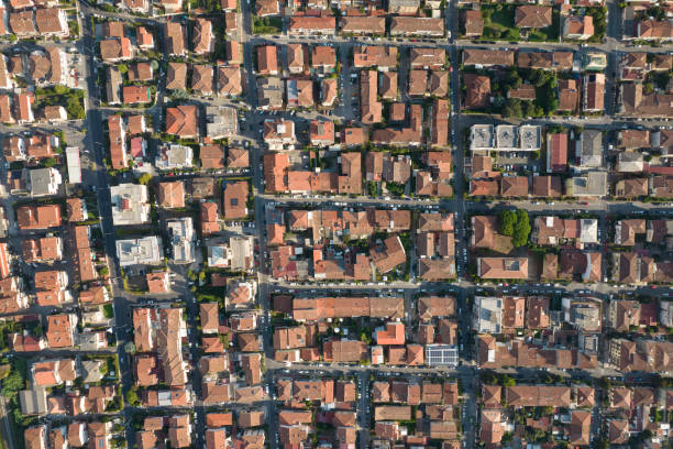 istock Aerial view of an urbanized area 1418267736