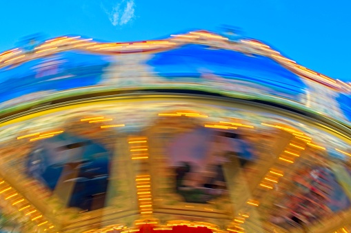 high chain carousel of a funfair in Xanten, Germany