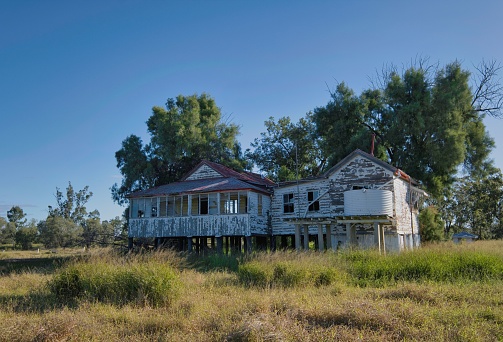 An old abandoned house in a countryside