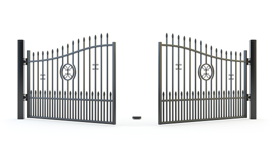 Classic gate, render 3d