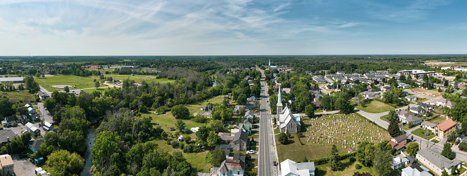 Aerial view of Kemptville , Ontario, Canada