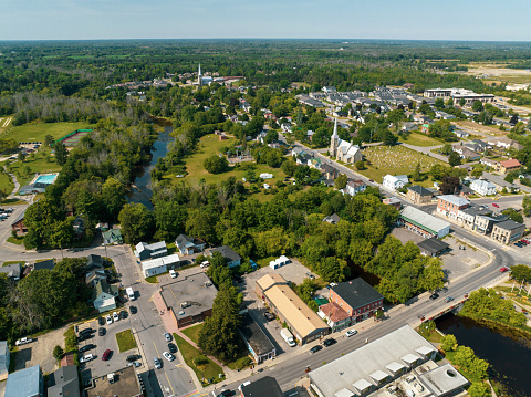 Aerial view of Kemptville , Ontario, Canada