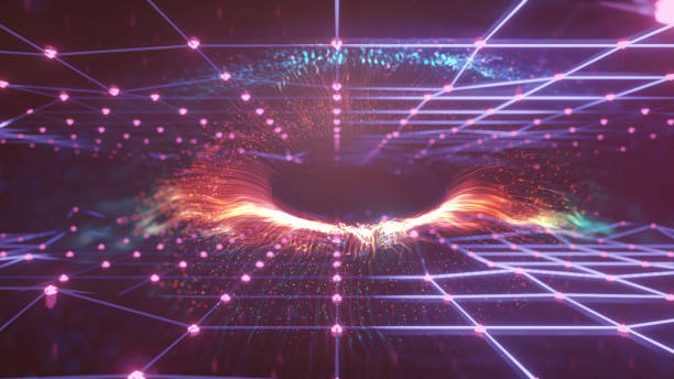 istock 4K Resolution of Digital Eye Wave Lines Stock Background 1418309678