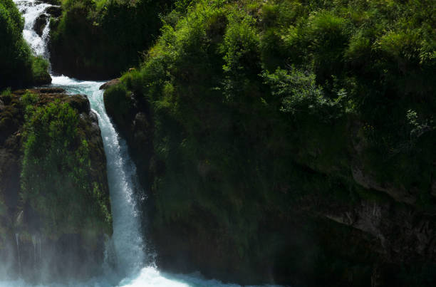 istock a magnificent waterfall called strbacki buk on the beautifully clean and drinking Una river in Bosnia and Herzegovina in the middle of a forest. 1418316633