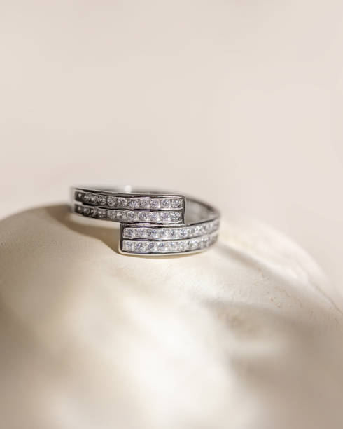 Silver ring product photography