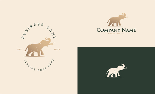 Elephant logo with three classic look