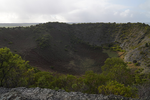 Landscape of Mount Schank crater near Mount Gambier